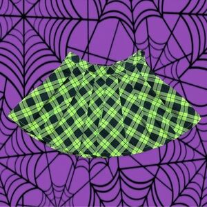 Trickz n’ Treatz Plaid Mini Skirt (Dolls Kill)